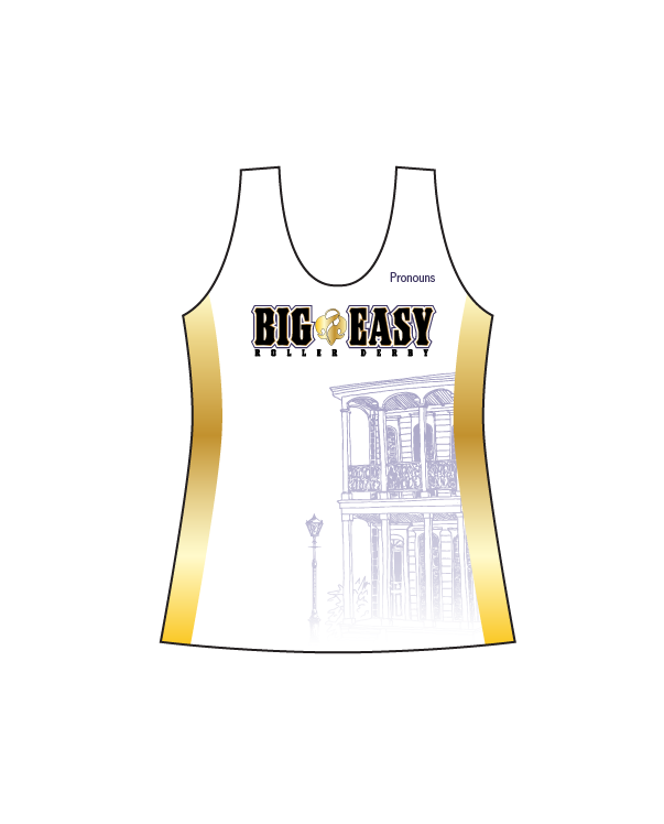 Big Easy Roller Derby -Reversible Curve Jersey